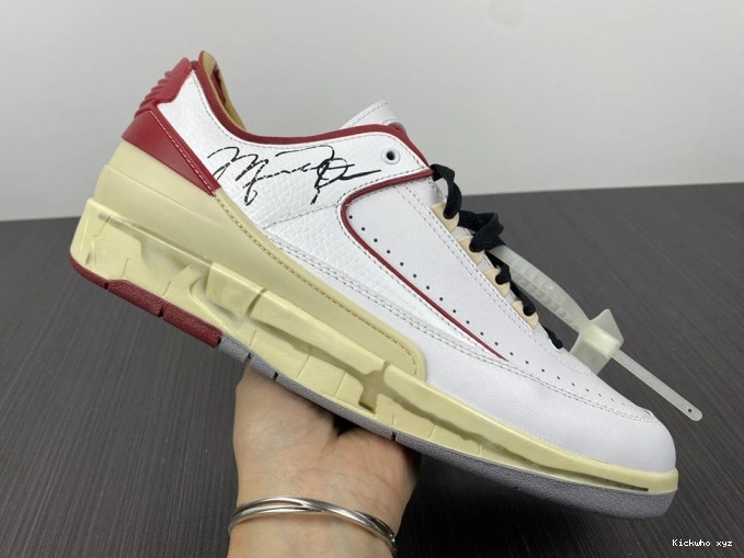 SP Red Retro 2 Low Off-White Jordan White DJ4375-106 0713